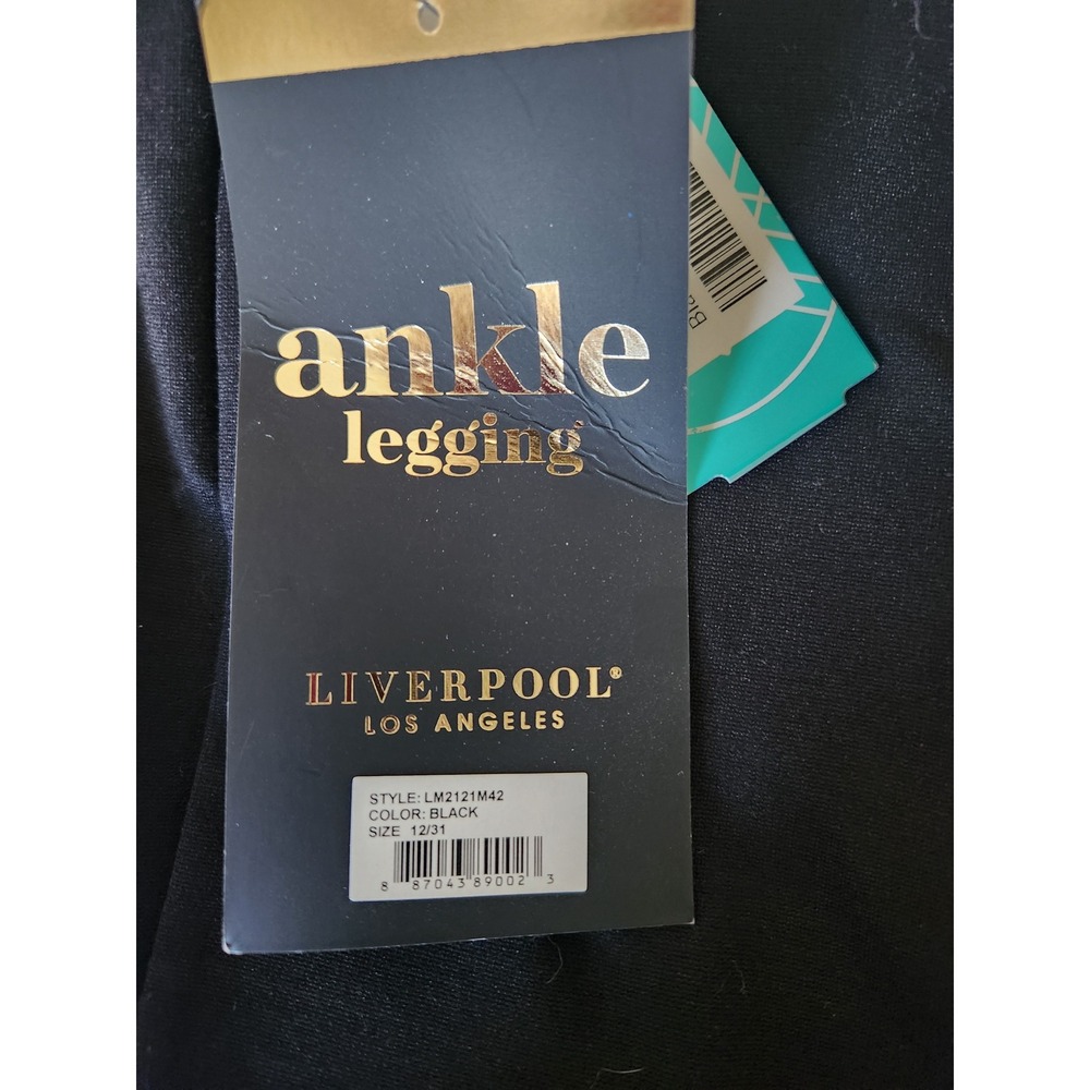 Liverpool Los Angeles Ankle Legging Black Stretch Pull On Pants Size 12 - Picture 3 of 3